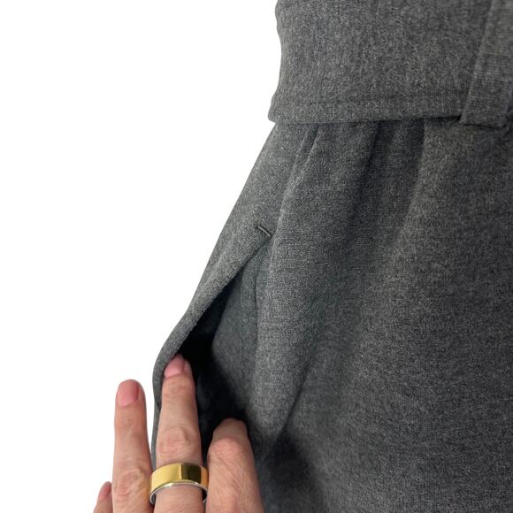 Marc by Marc Jacobs Cowl Neck Ponte Knit Belted Midi Dress Night Gray Melange - Picture 8 of 11